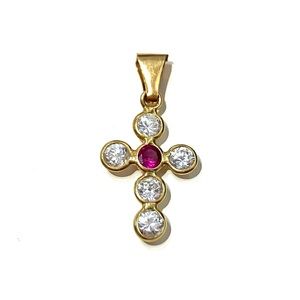 Vintage 18K Gold Cross Pendant